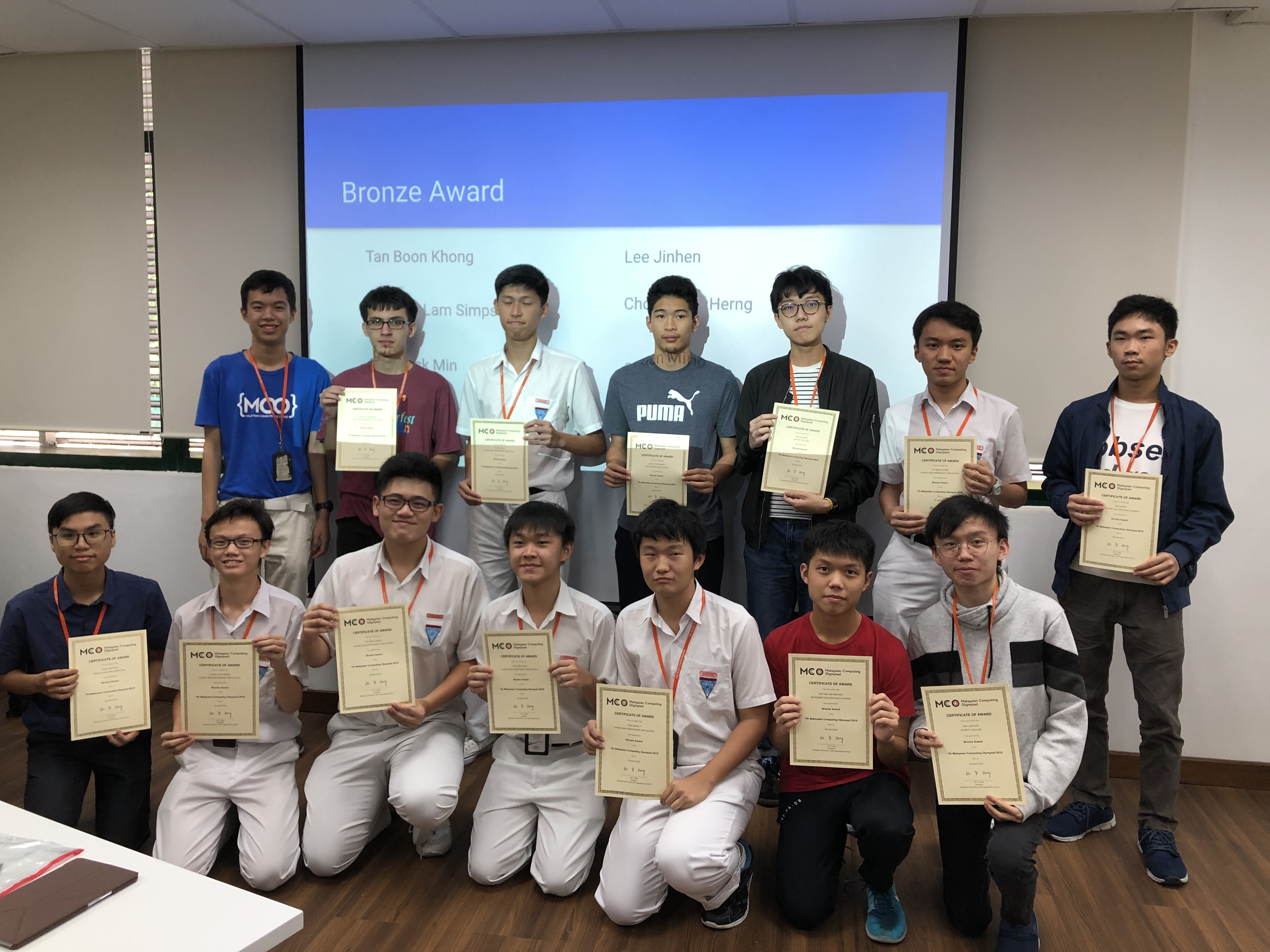 MCO 2019 Bronze Medalists